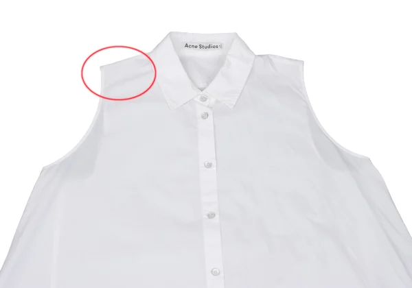 Acne Studios Cotton Sleeveless Flare Blouse K-167850_003