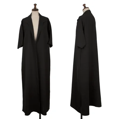 HOMMA Dolman Short Sleeve Buttonless Long Coat