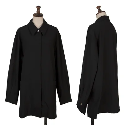 HOMMA Wool Fly Front Shirt Jacket