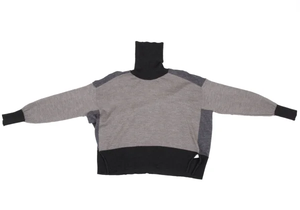 MM6 Wool Switching Turtleneck Knit Sweater K-167858_002
