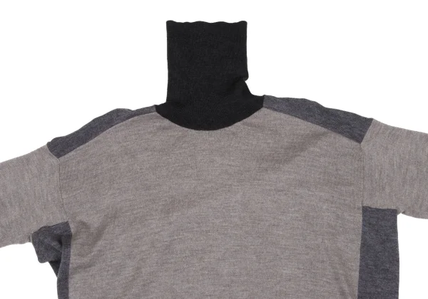MM6 Wool Switching Turtleneck Knit Sweater K-167858_003