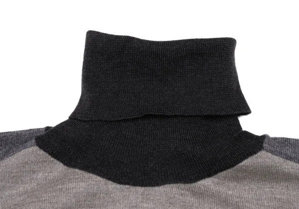 MM6 Wool Switching Turtleneck Knit Sweater K-167858_005