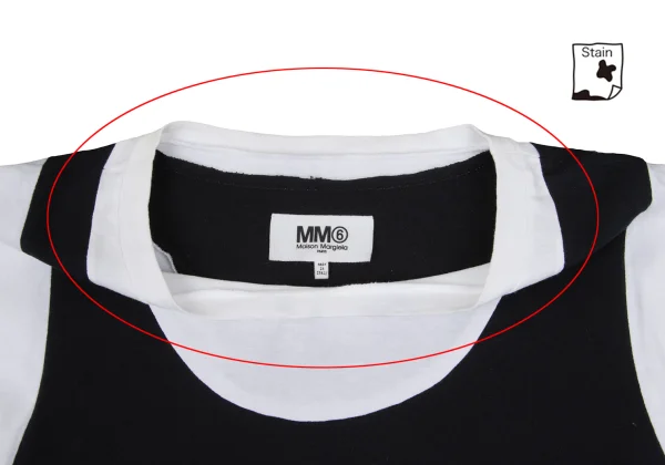 MM6 Bicolor Switching Cropped T-shirt K-167860_004