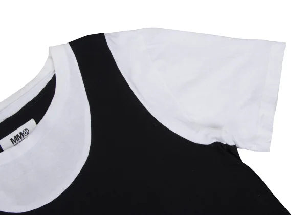 MM6 Bicolor Switching Cropped T-shirt K-167860_005