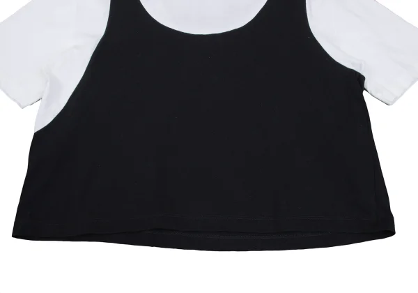 MM6 Bicolor Switching Cropped T-shirt K-167860_007