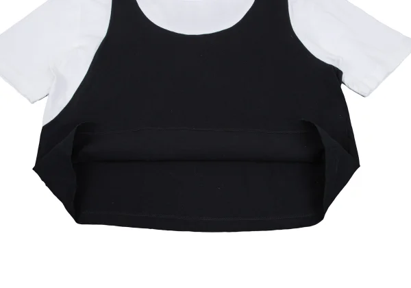 MM6 Bicolor Switching Cropped T-shirt K-167860_008