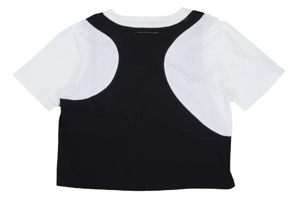 MM6 Bicolor Switching Cropped T-shirt K-167860_009