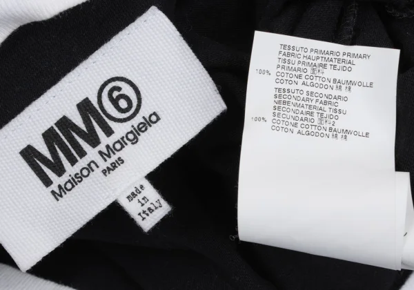 MM6 Bicolor Switching Cropped T-shirt K-167860_014