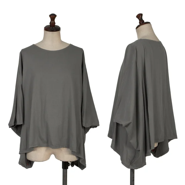 JURGEN LEHL Babaghuri Floral Point Embroidered Wide T Shirt Grey M K-167861_001