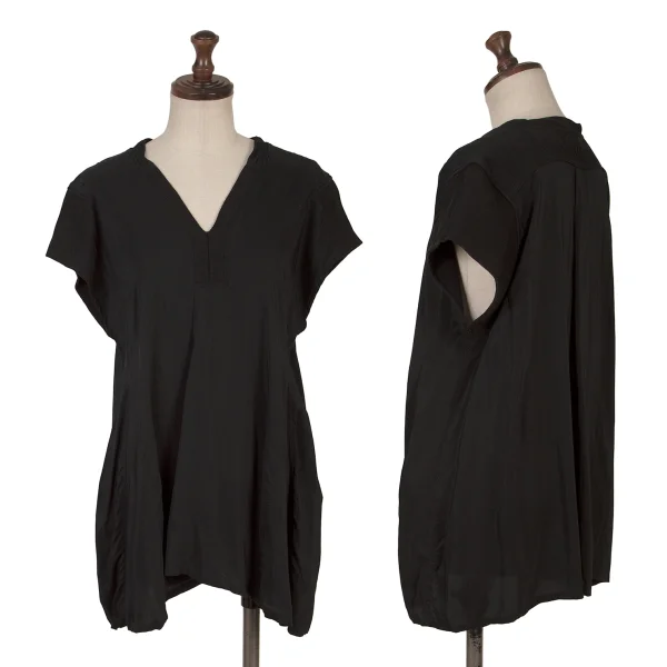 zucca Rib Switching Sleeveless Blouse Black M K-167862_001