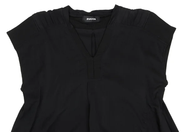 zucca Rib Switching Sleeveless Blouse K-167862_003