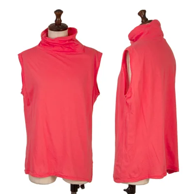 Plantation Dyed Cotton Turtleneck Sleeveless Top