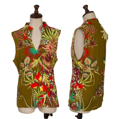 KENZO Botanical Print Sleeveless Top
