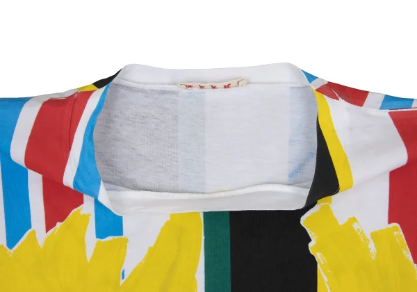 MARNI Colorful Striped Floral Print T-shirt K-167870_005