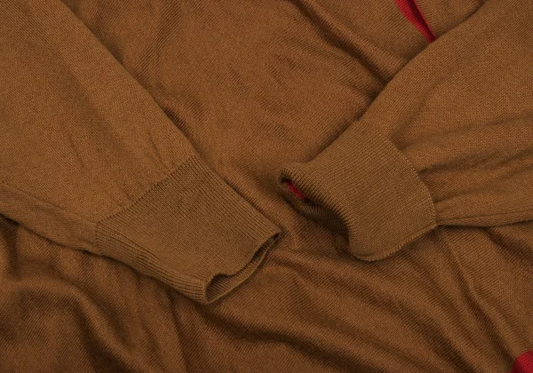 PLEATS PLEASE Color-trimmed Bicolor Knit Long Cardigan K-167871_007