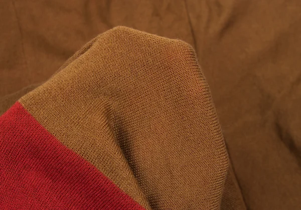 PLEATS PLEASE Color-trimmed Bicolor Knit Long Cardigan K-167871_016