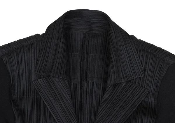 PLEATS PLEASE Rib Long Sleeve Switching Jacket K-167872_004