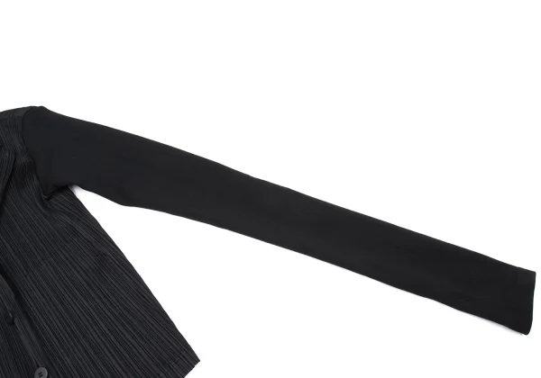 PLEATS PLEASE Rib Long Sleeve Switching Jacket K-167872_005