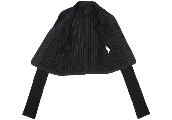 PLEATS PLEASE Rib Long Sleeve Switching Jacket K-167872_010