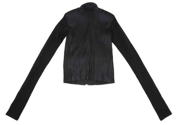PLEATS PLEASE Rib Long Sleeve Switching Jacket K-167872_012