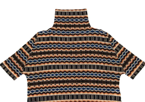 PLEATS PLEASE Printed High-neck Short Sleeve Tunic K-167874_003