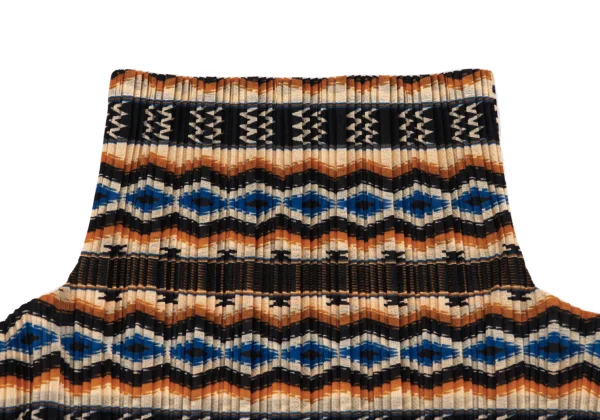 PLEATS PLEASE Printed High-neck Short Sleeve Tunic K-167874_004