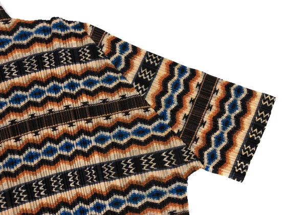 PLEATS PLEASE Printed High-neck Short Sleeve Tunic K-167874_005