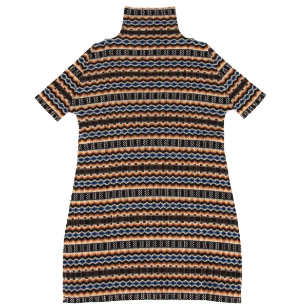 PLEATS PLEASE Printed High-neck Short Sleeve Tunic K-167874_009