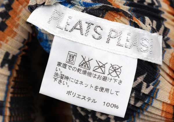 PLEATS PLEASE Printed High-neck Short Sleeve Tunic K-167874_013