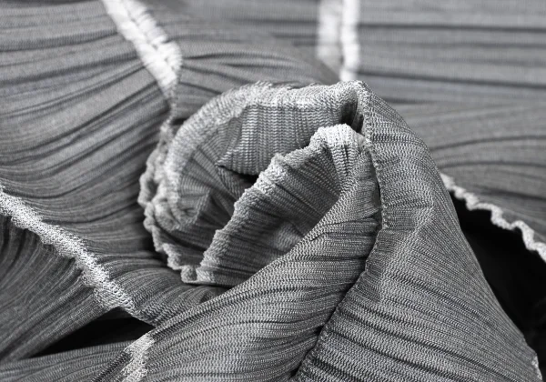 PLEATS PLEASE Striped Weave Square-neck Sleeveless Blouse K-167878_011