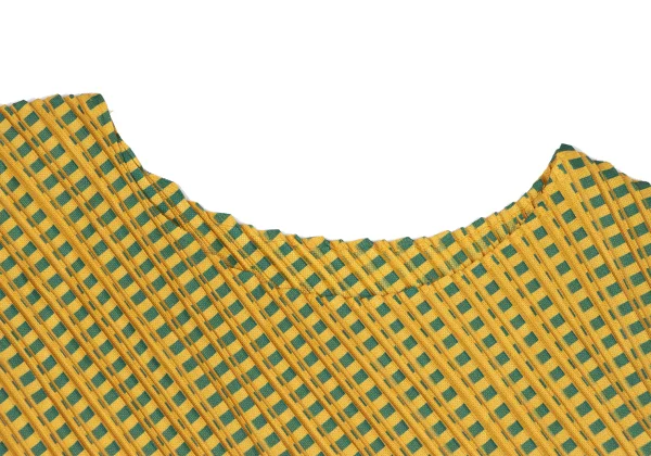 PLEATS PLEASE Check Diagonal Pleated Sleeveless Top K-167879_004