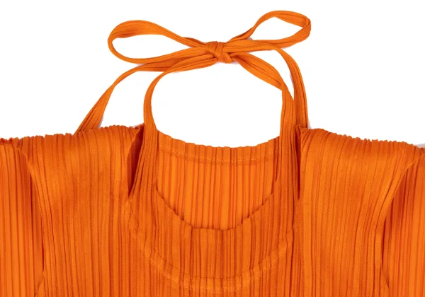 PLEATS PLEASE  Bounce Tie-neck Drape Sleeveless Top K-167880_004