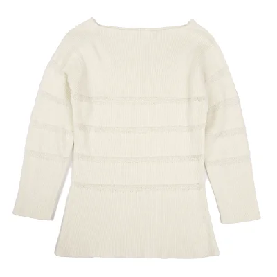 Unbranded Stripe Openwork Knitting Sweater