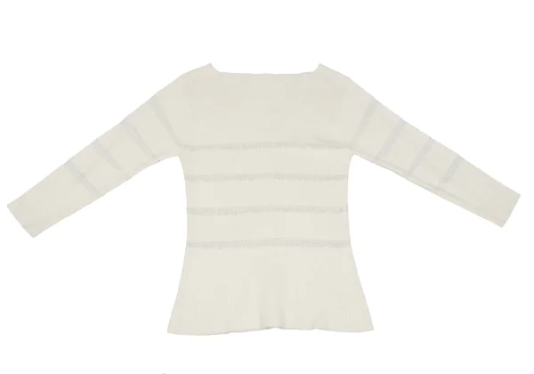 Unbranded Stripe Openwork Knitting Sweater K-167884_009