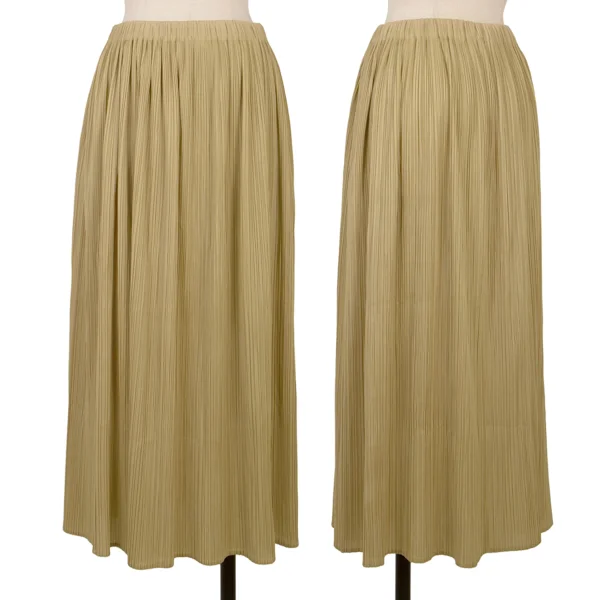 ISSEY MIYAKE Flare Pleats Skirt Beige S K-167885_001