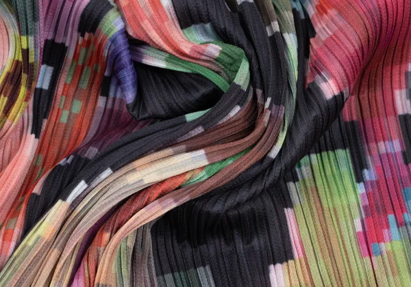 PLEATS PLEASE Multi Color Mosaic Printed Harem Pants K-167891_012