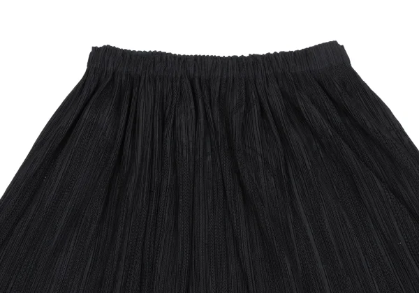 PLEATS PLEASE Graphic Mesh Fringe Skirt K-167893_003