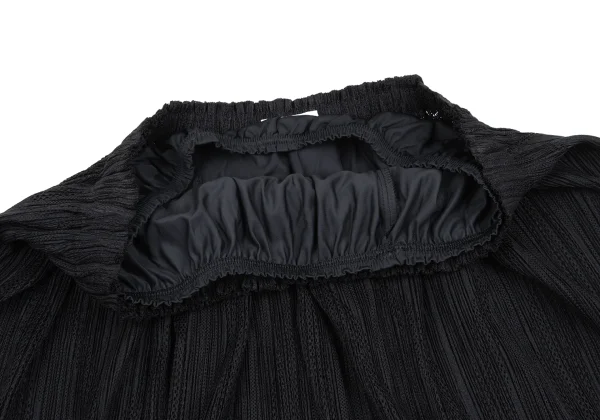 PLEATS PLEASE Graphic Mesh Fringe Skirt K-167893_004