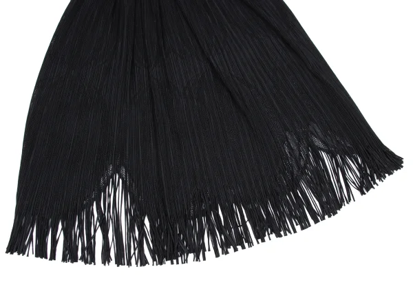 PLEATS PLEASE Graphic Mesh Fringe Skirt K-167893_005