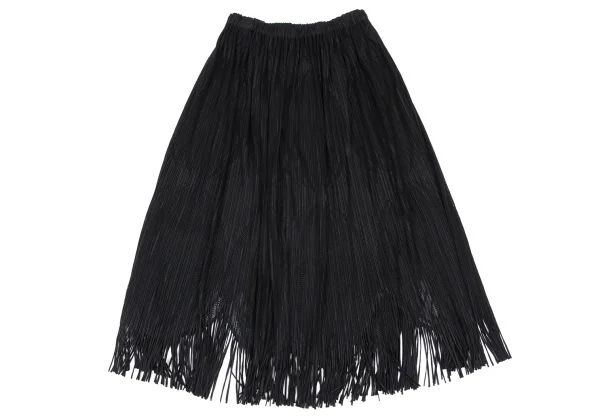 PLEATS PLEASE Graphic Mesh Fringe Skirt K-167893_008