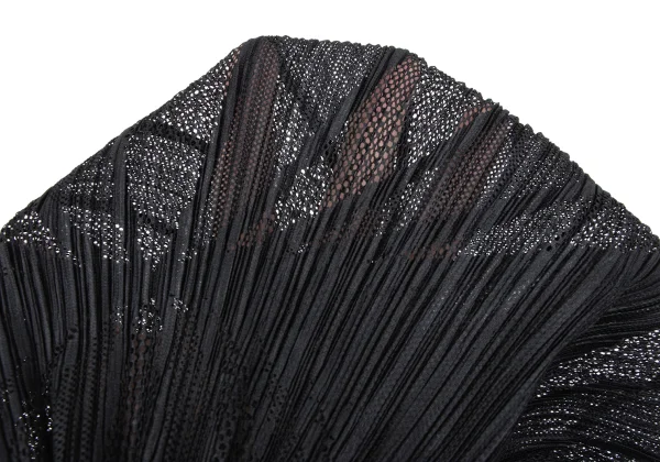 PLEATS PLEASE Graphic Mesh Fringe Skirt K-167893_010