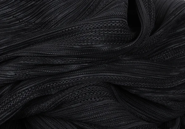 PLEATS PLEASE Graphic Mesh Fringe Skirt K-167893_011