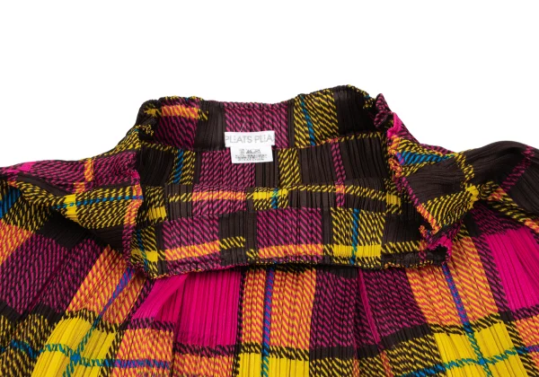 PLEATS PLEASE Check Printed Tuck Pleats Skirt K-167895_004