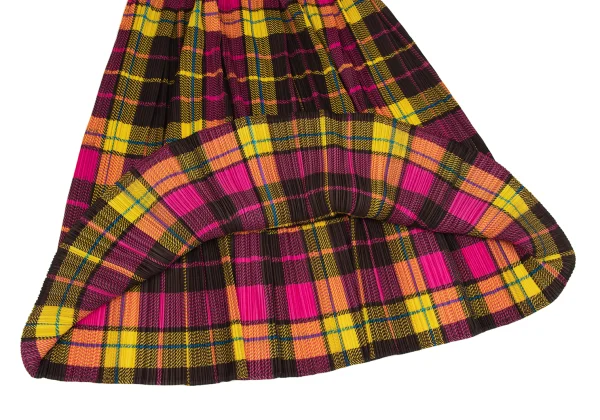 PLEATS PLEASE Check Printed Tuck Pleats Skirt K-167895_007
