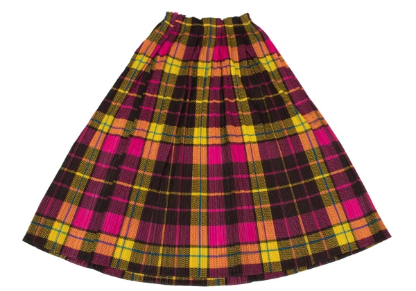 PLEATS PLEASE Check Printed Tuck Pleats Skirt K-167895_008