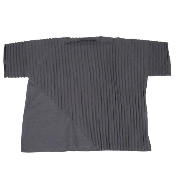 ISSEY MIYAKE me Blended Side Pleated Boat Neck T-shirt K-167899_002