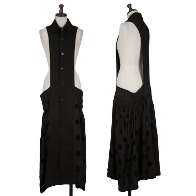 LIMI feu Wool Side Open Hem Dot Design Dress