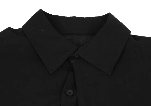 Yohji Yamamoto FEMME Cotton Back Open Asymmetrical Long Sleeve Shirt K-167903_004