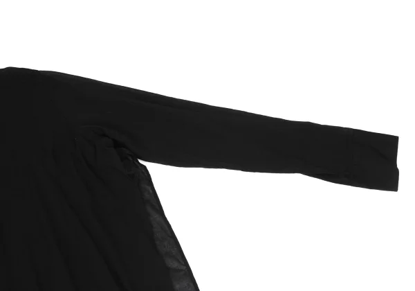 Yohji Yamamoto FEMME Cotton Back Open Asymmetrical Long Sleeve Shirt K-167903_006