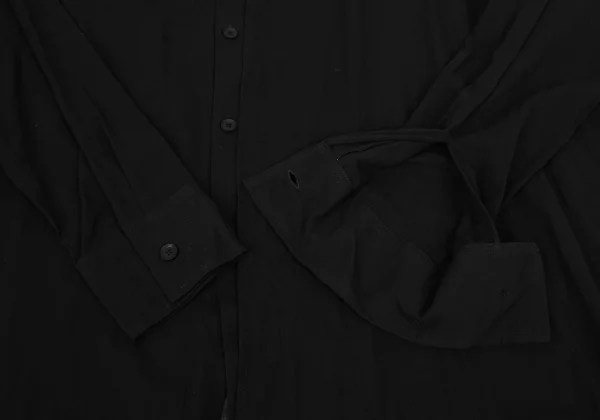 Yohji Yamamoto FEMME Cotton Back Open Asymmetrical Long Sleeve Shirt K-167903_007